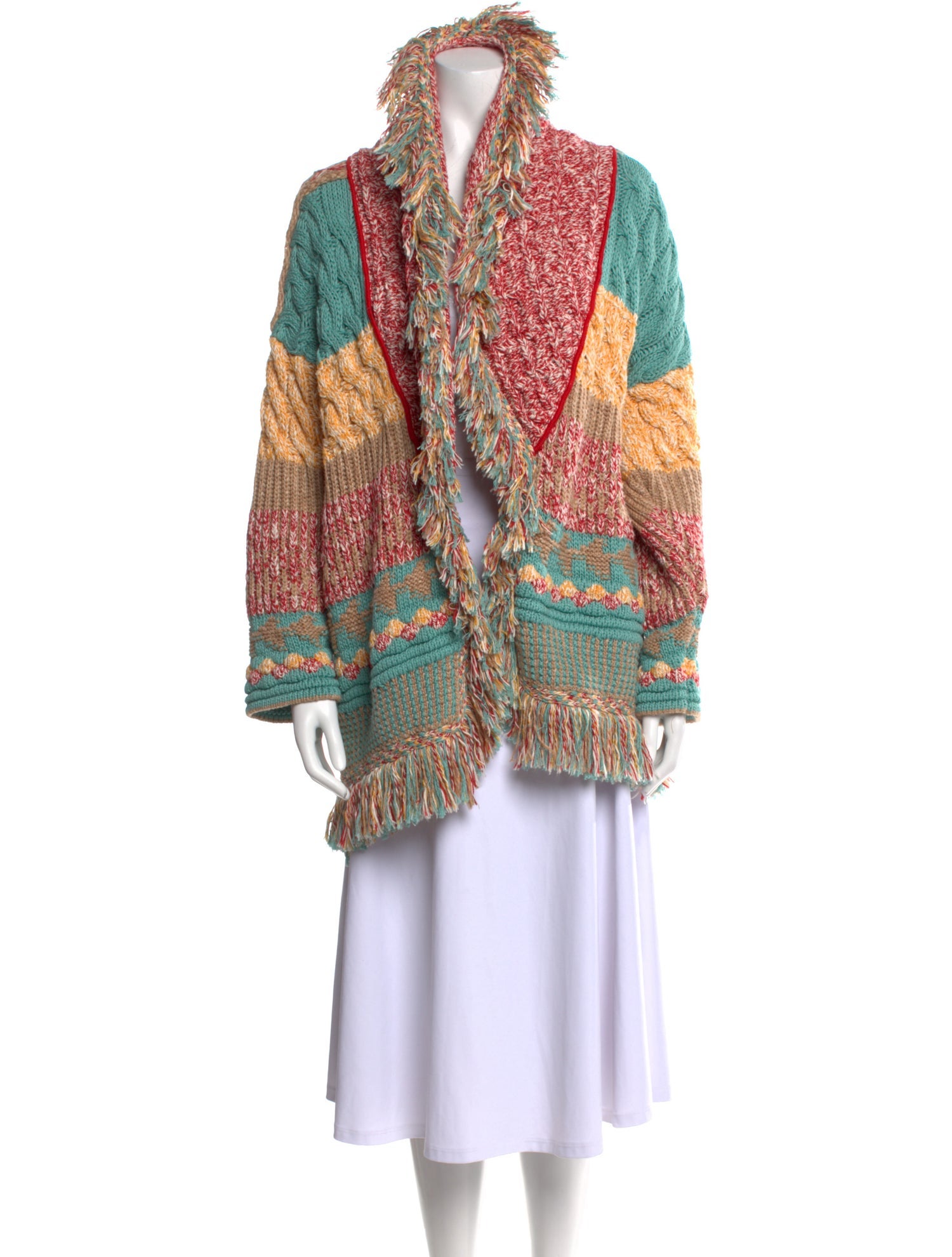 Alanui Printed V-Neck Sweater w/ Tags