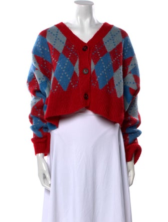 Alanui Alpaca Plaid Print Sweater