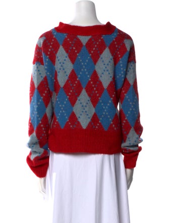 Alanui Alpaca Plaid Print Sweater