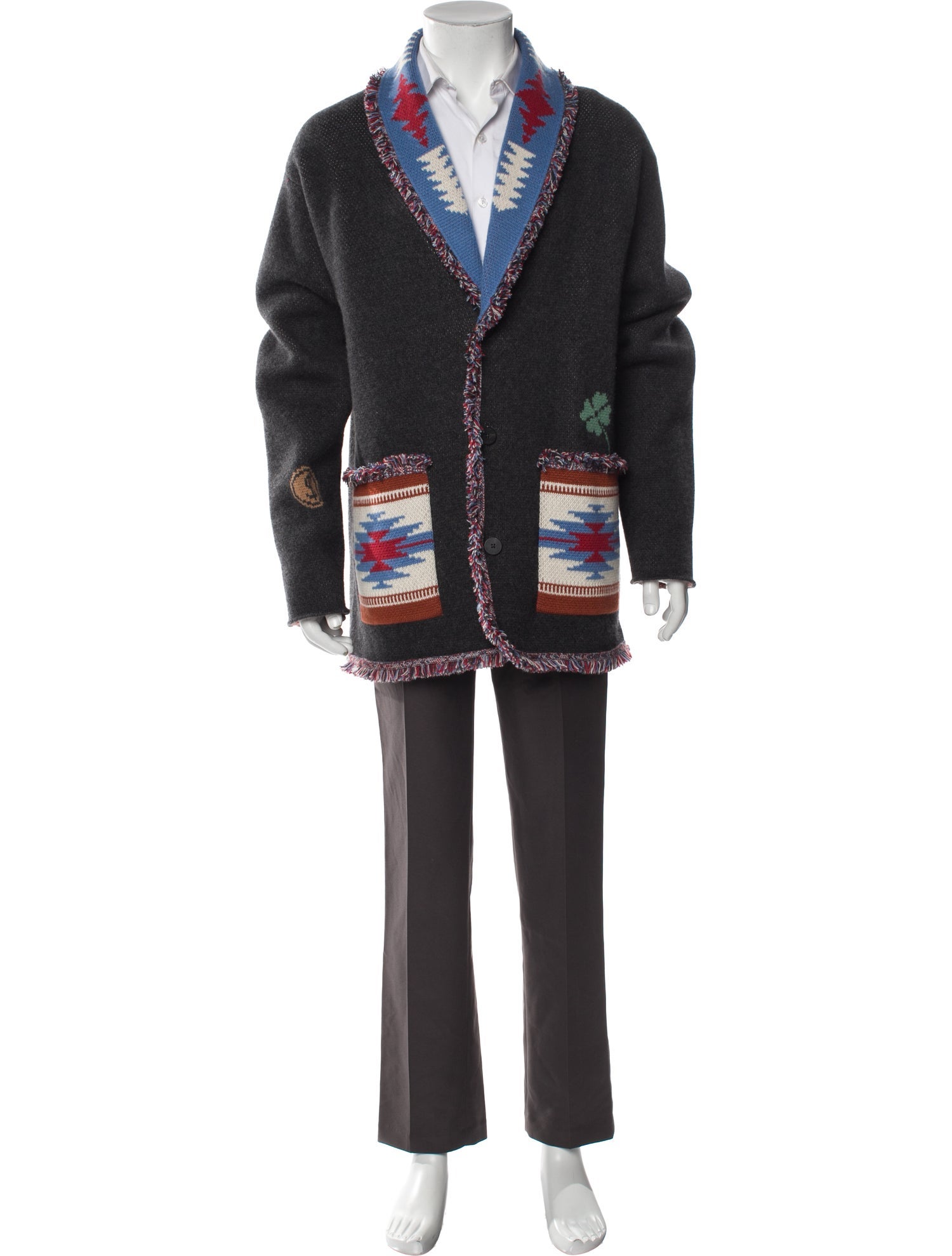 Alanui Cashmere Graphic Print Cardigan