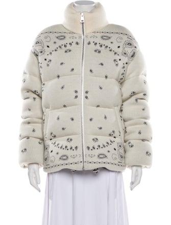 Alanui Virgin Wool Paisley Print Down Coat