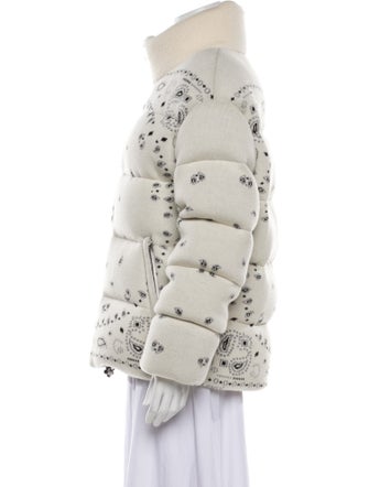 Alanui Virgin Wool Paisley Print Down Coat