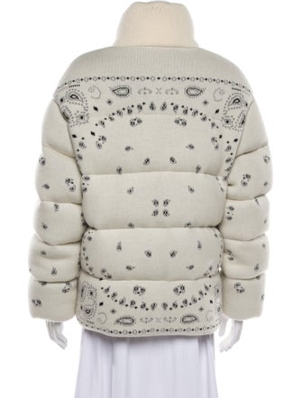 Alanui Virgin Wool Paisley Print Down Coat