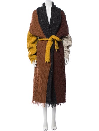 Alanui Virgin Wool Lace Pattern Robe