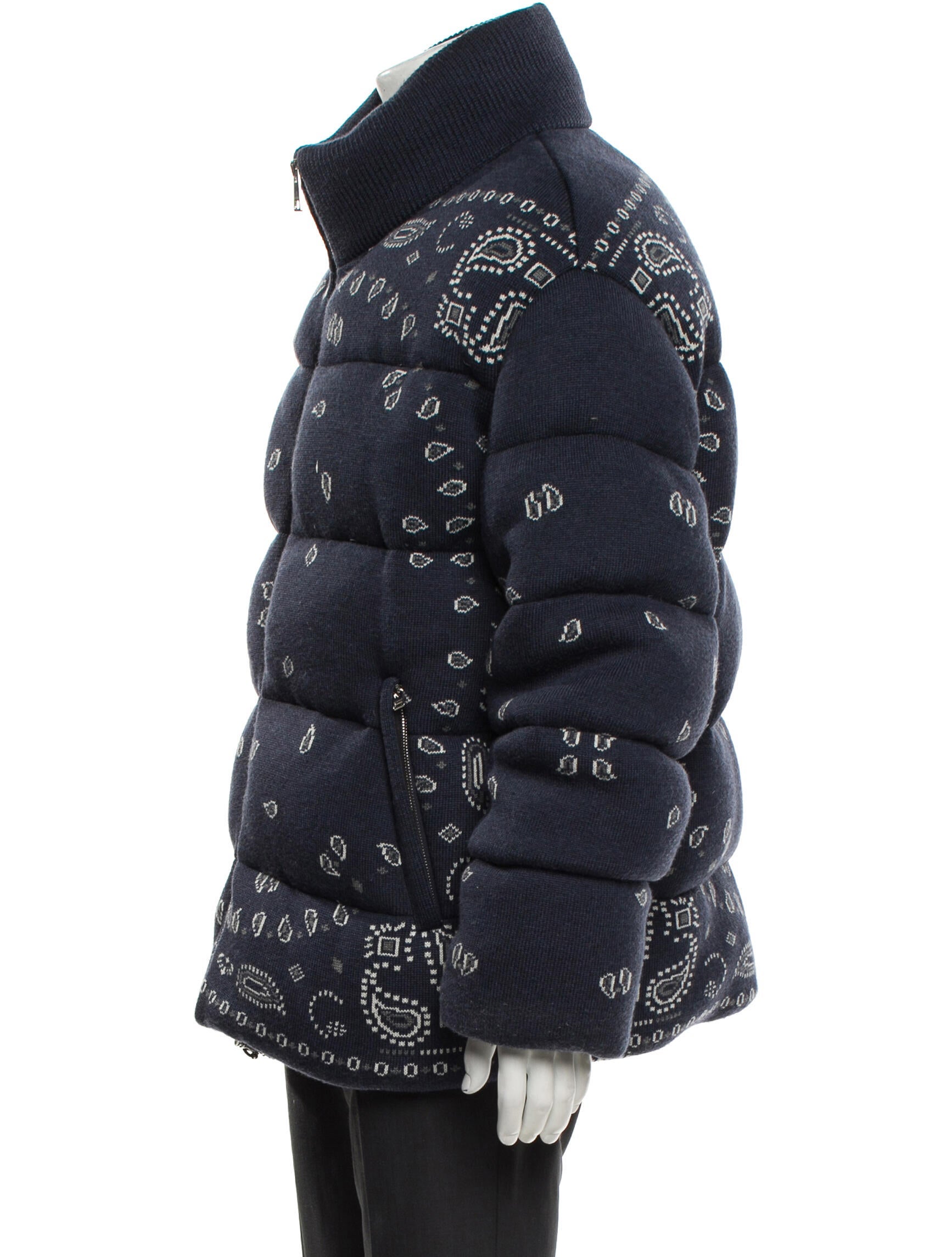 Alanui Virgin Wool Printed Puffer Coat w/ Tags