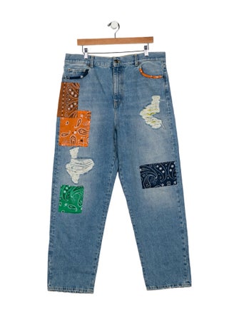 Alanui High-Rise Straight Leg Jeans