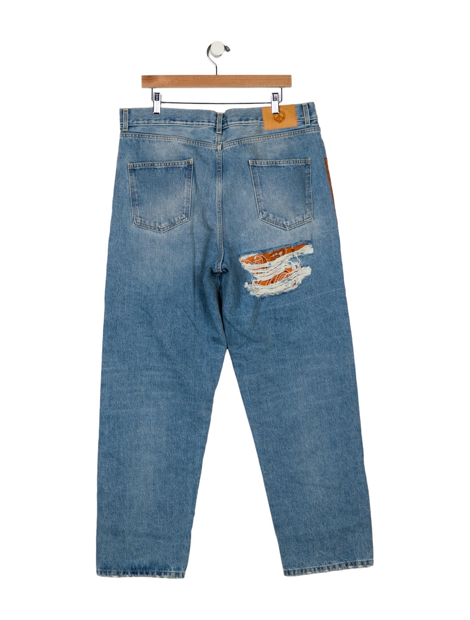 Alanui High-Rise Straight Leg Jeans