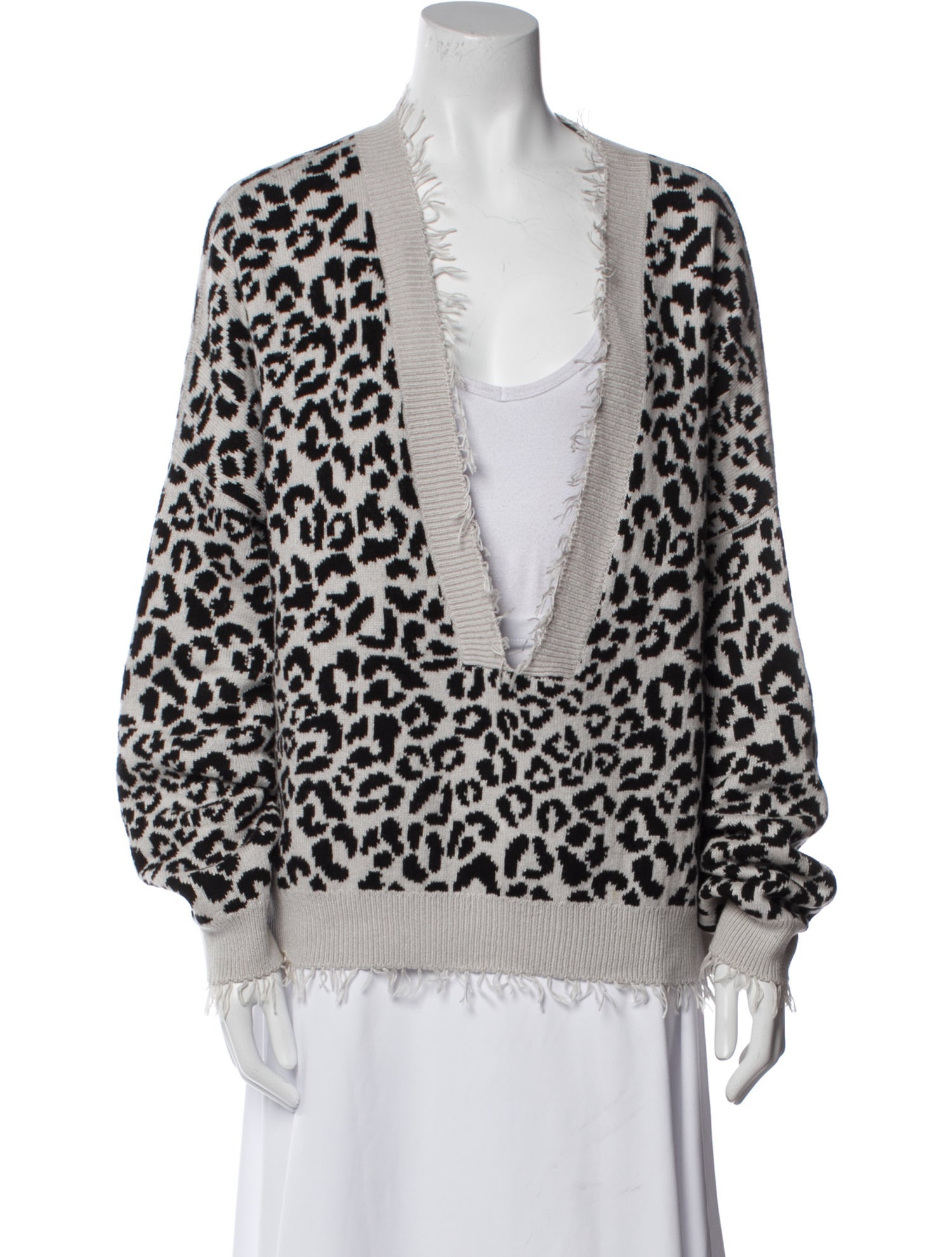 Alanui Silk Animal Print Sweater