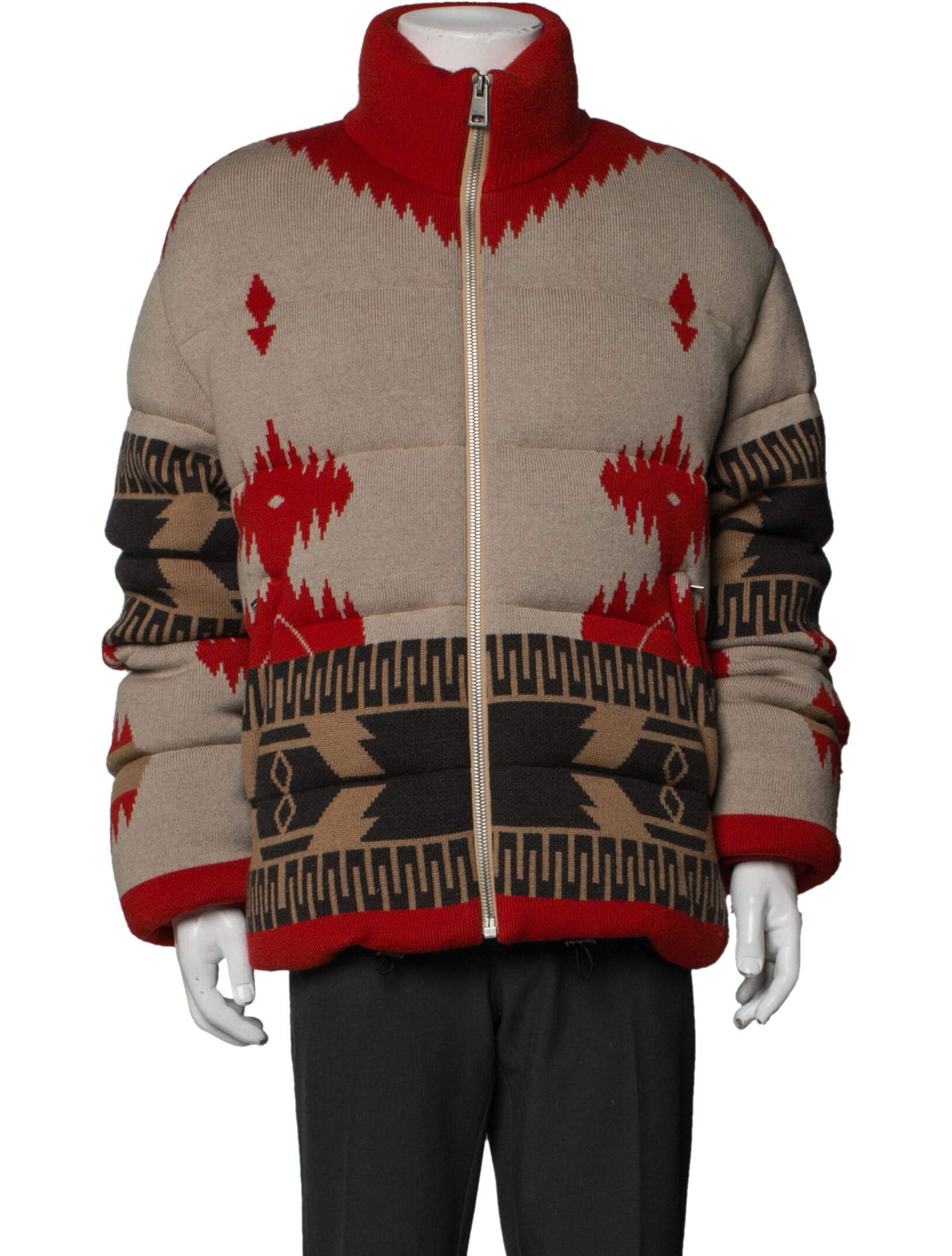 Alanui Virgin Wool Printed Puffer Coat