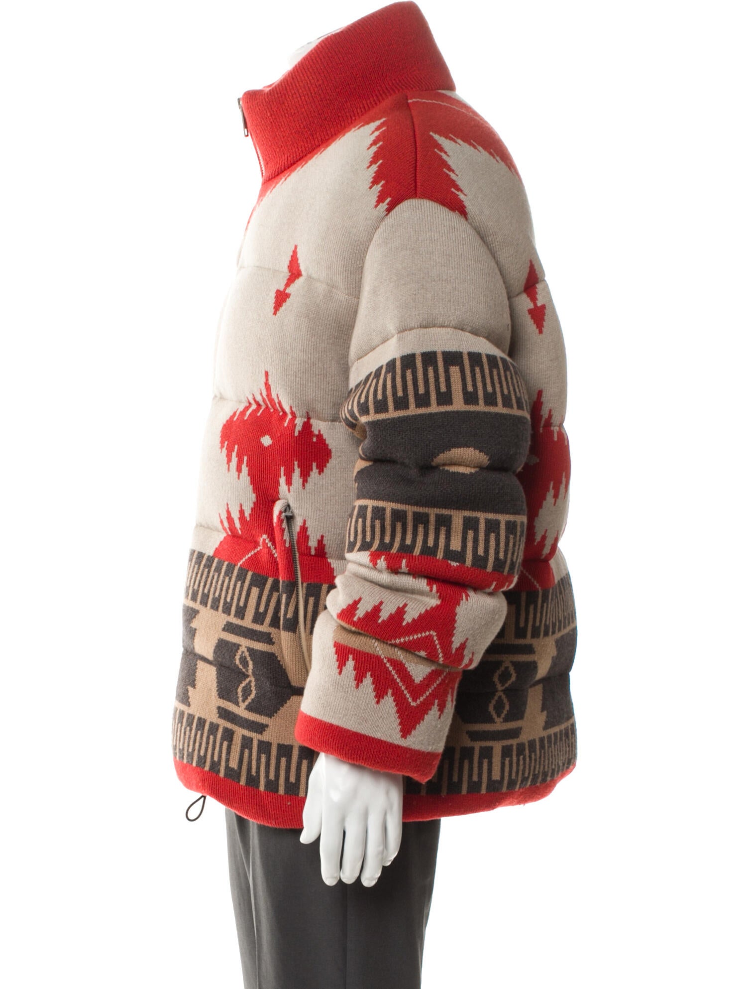 Alanui Virgin Wool Printed Puffer Coat