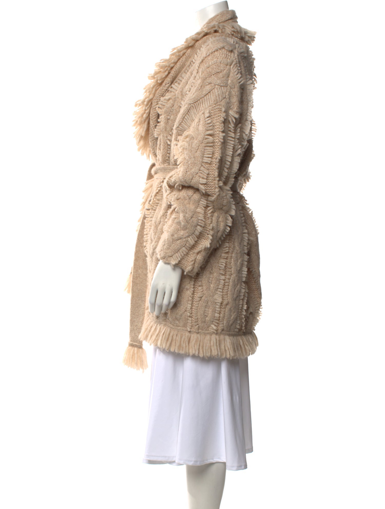 Alanui Alpaca Plunge Neckline Sweater