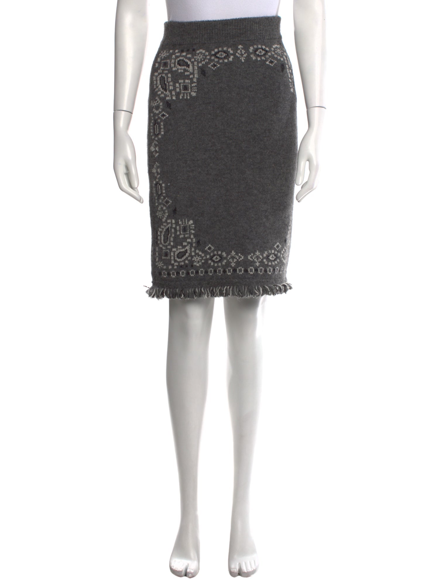 Alanui Paisley Print Knee-Length Skirt