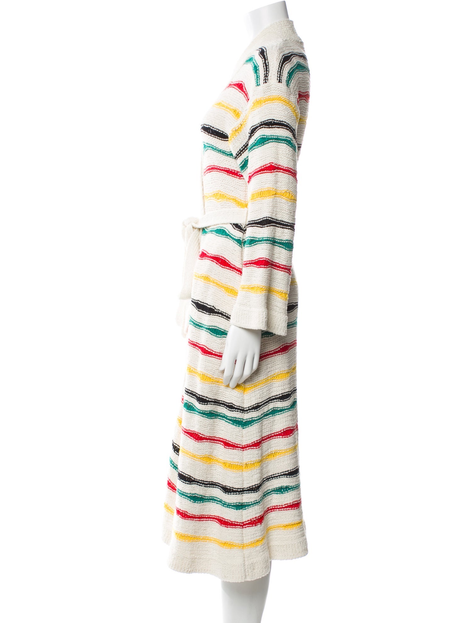 Alanui Striped Open Front Sweater