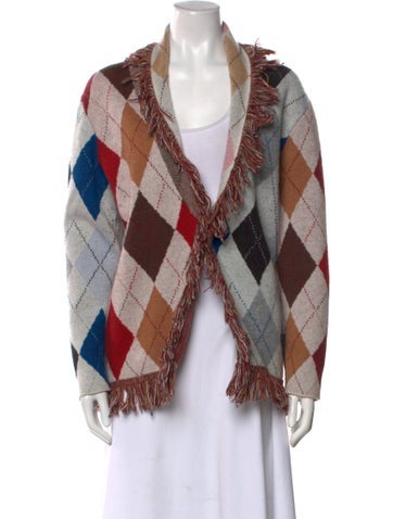 Pre-owned Alanui Wool Printed Sweater In Black