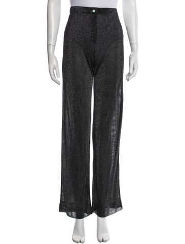 Pre-owned Alanui Wide Leg Pants In Gray