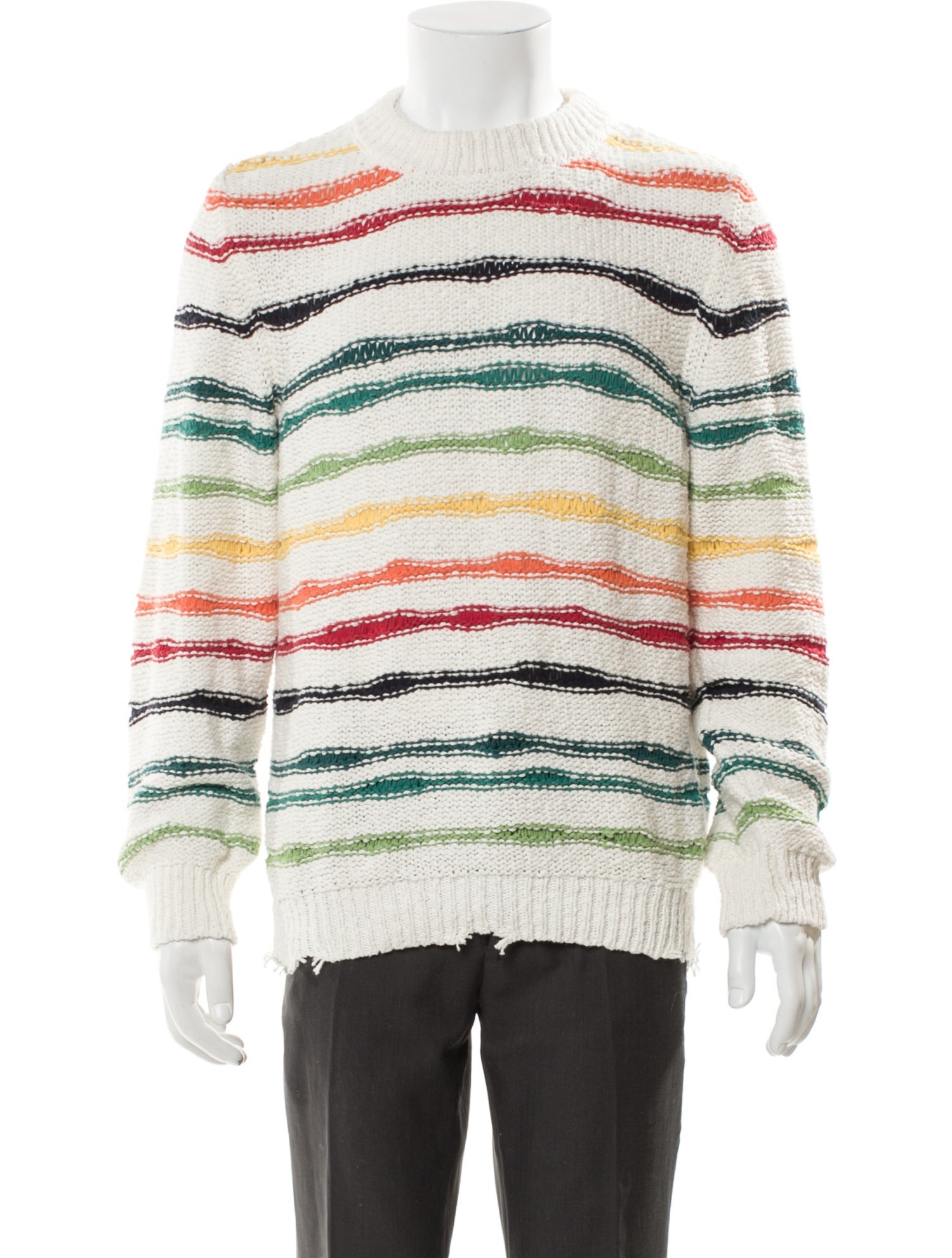 Alanui Striped Crew Neck Pullover