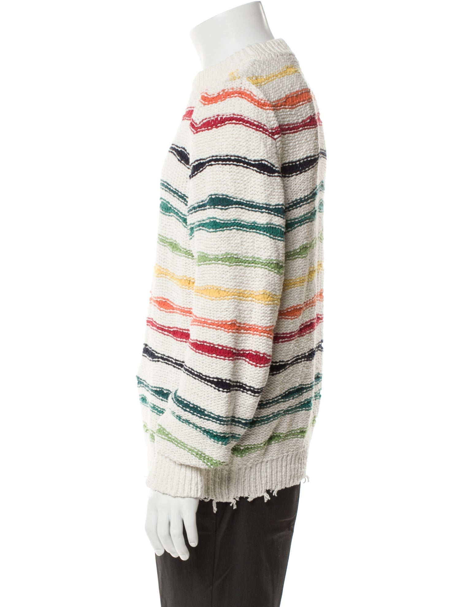 Alanui Striped Crew Neck Pullover