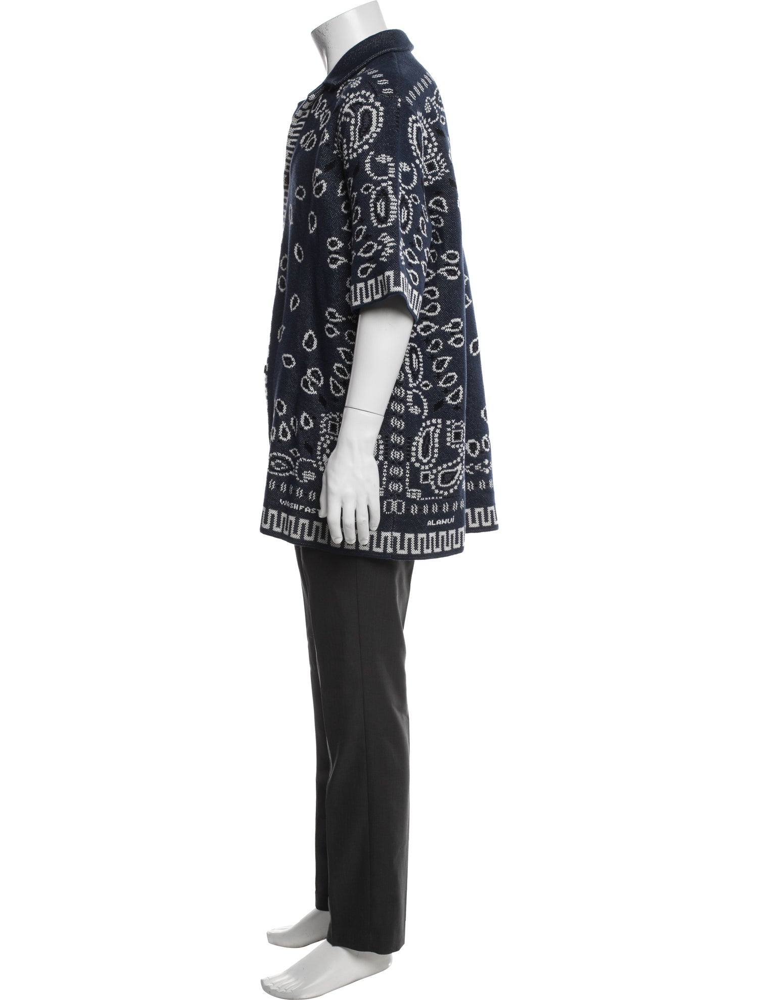 Alanui Graphic Print Turtleneck Cardigan