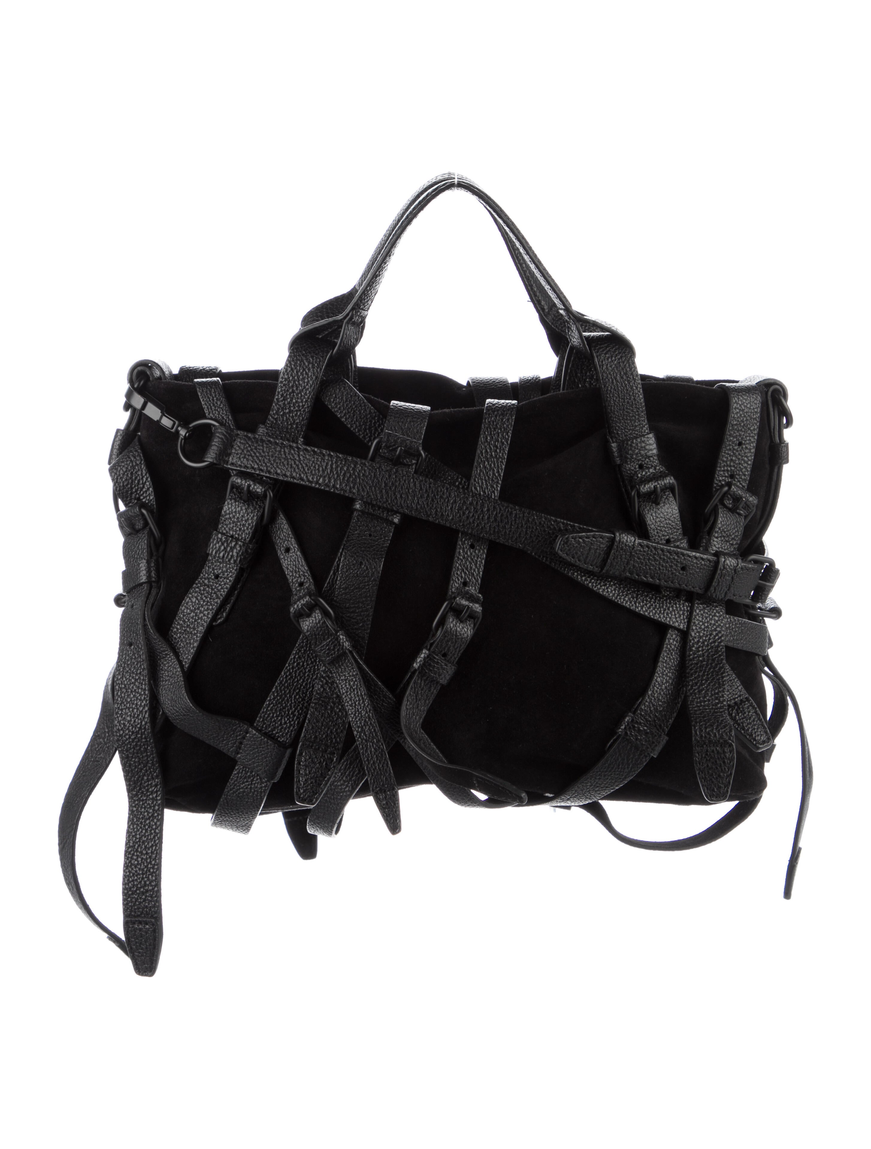 00’s Alexander Wang Kirsten Satchel Bag ALEXANDER WANG Suede Kirsten Satchel Black 924555 | FASHIONPHILE