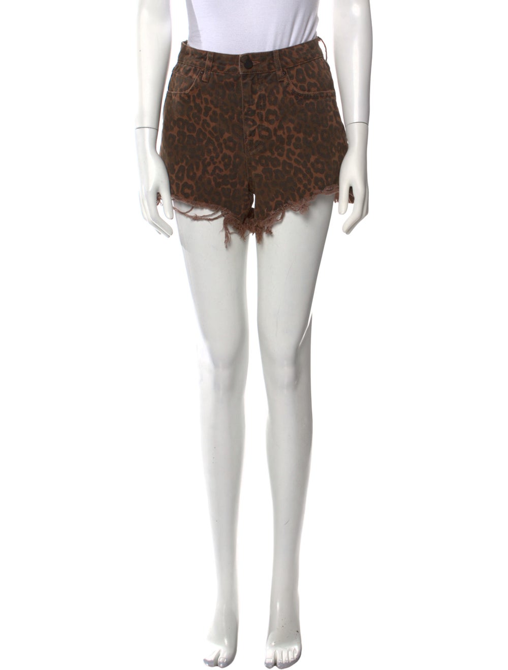 Alexander Wang Animal Print Mini Shorts - image 1