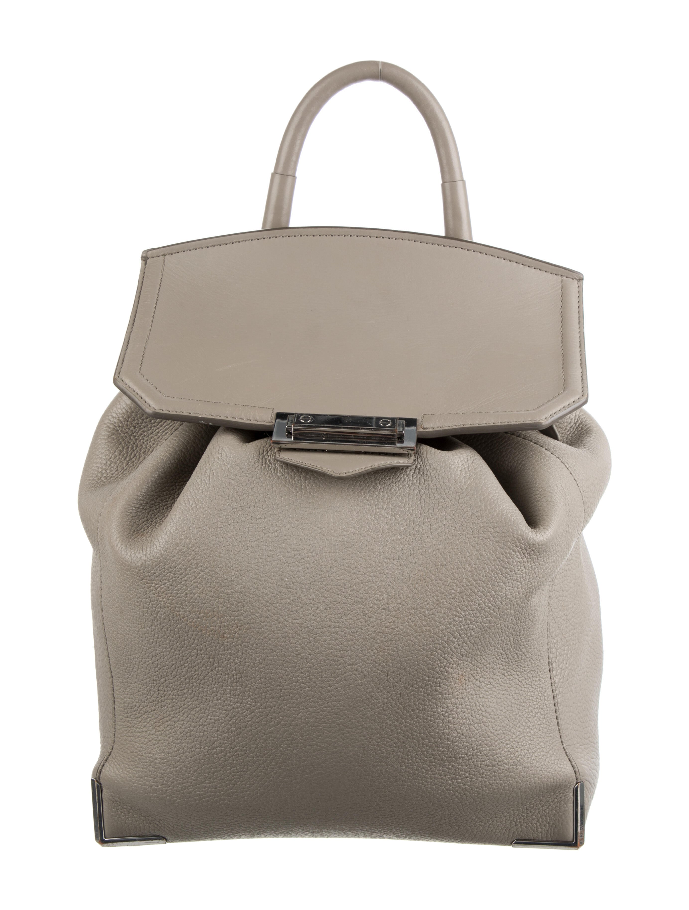Alexander Wang Leather Backpack Bag Grey Backpacks, Handbags