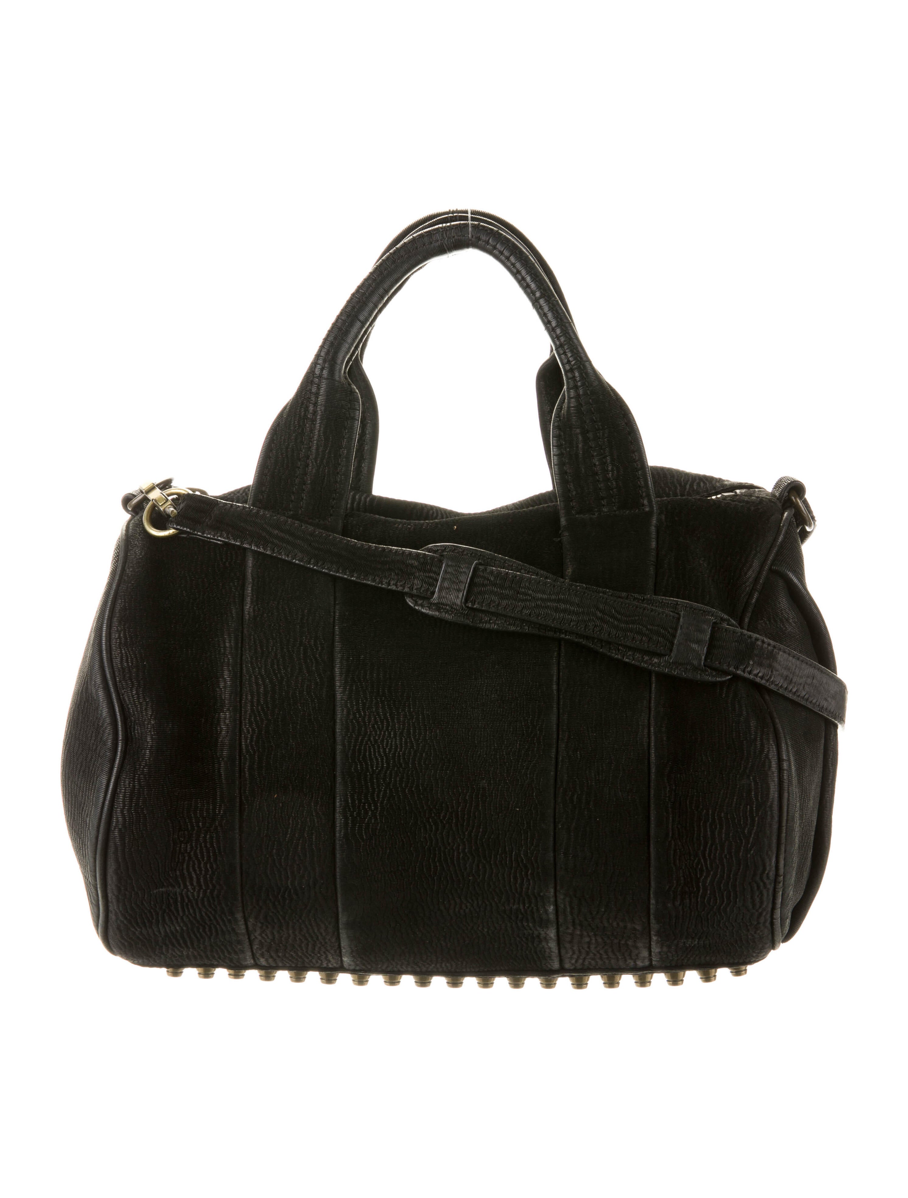 Alexander Wang Solid Fabric Handle Bag Black Handle Bags, Handbags