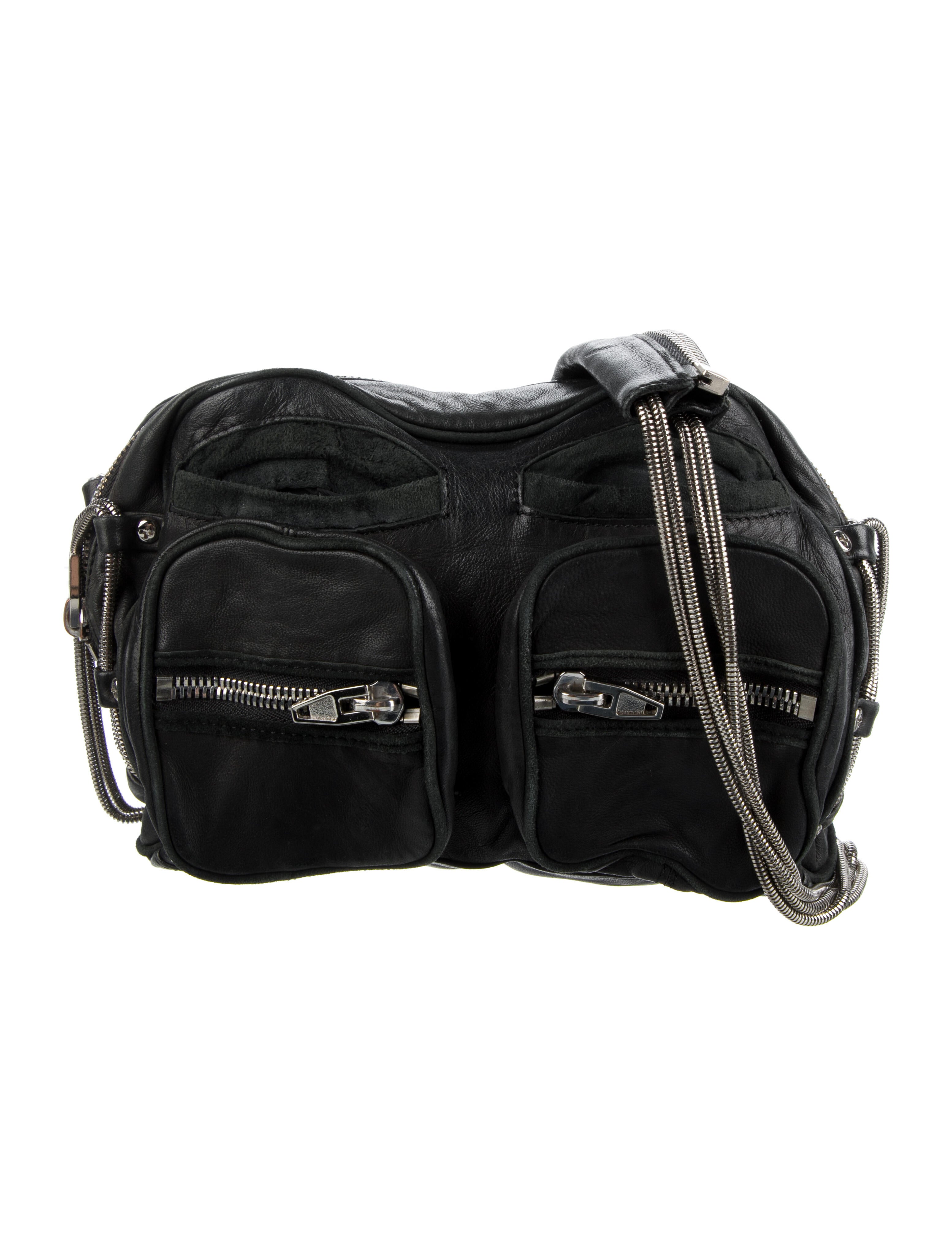 Alexander Wang Leather ChainLink Crossbody Bag Black Crossbody Bags