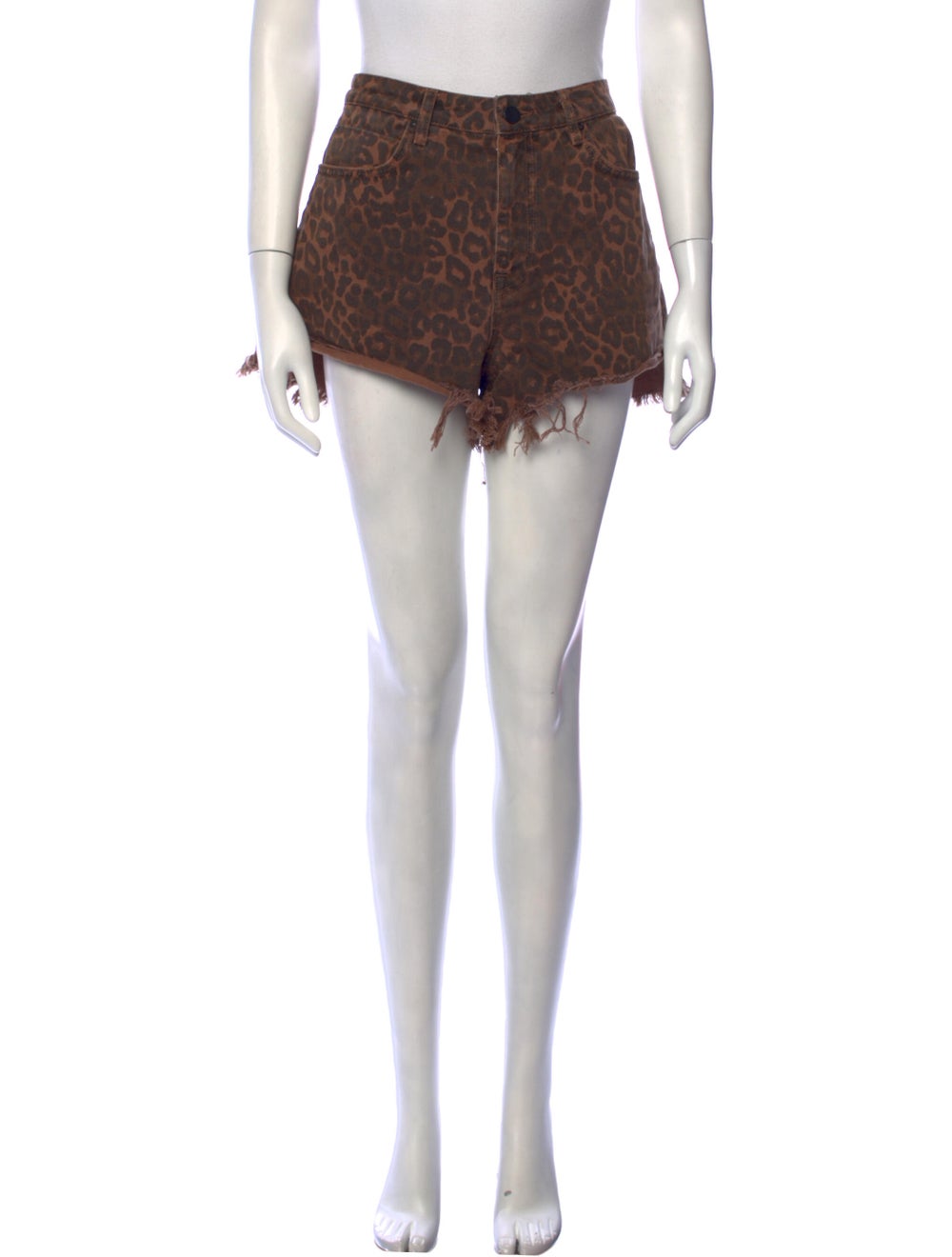 Alexander Wang Animal Print Mini Shorts - image 1
