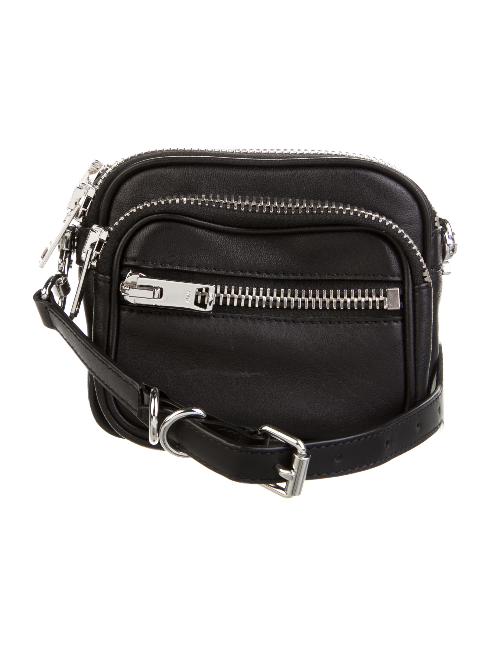 Alexander Wang Leather ChainLink Crossbody Bag Black Crossbody Bags