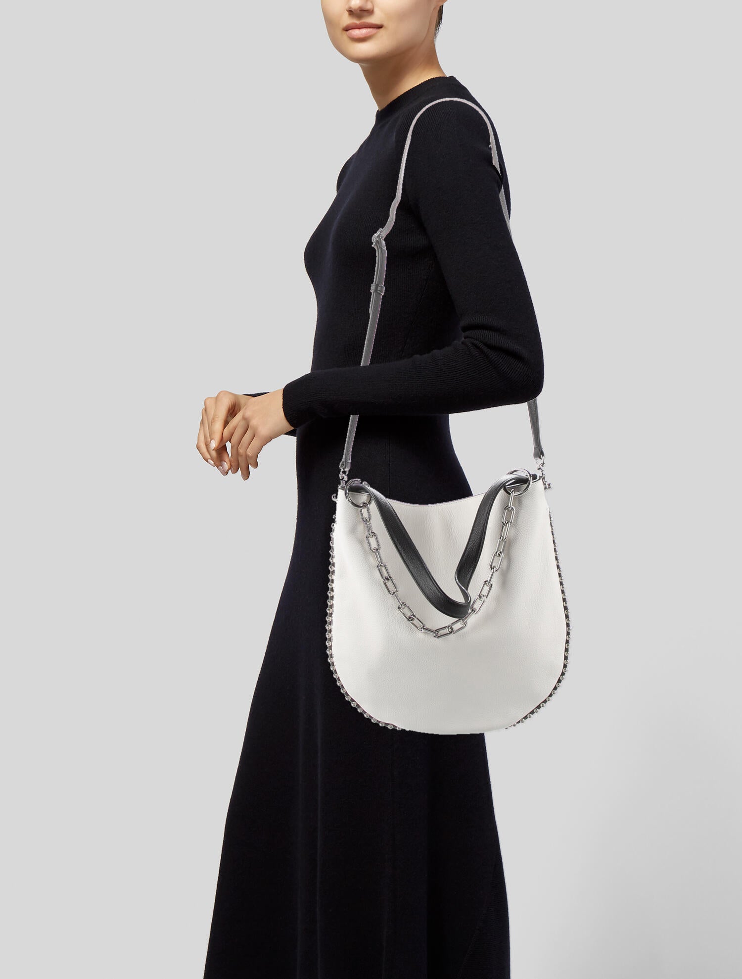 Alexander Wang Twyst Crossbody Bag In Memory Leather Cross Body 600063847blk main image 1