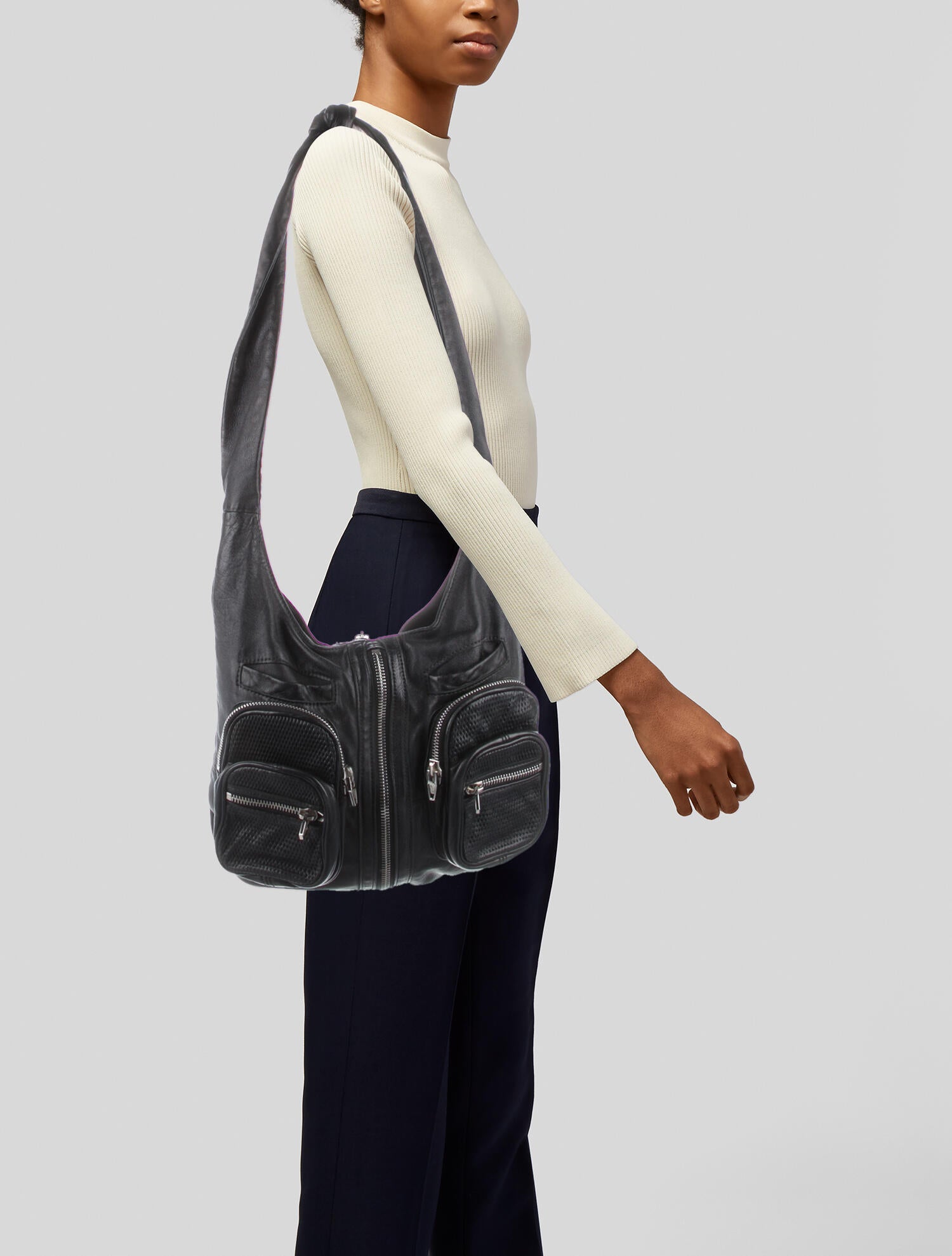 バッグ Alexander Wang Donna Leather Hobo bag Alexander Wang // Leather Donna Knotted Bag – VSP Consignment