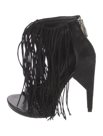 Alexander Wang Suede Fringe Trim Accent Sandals