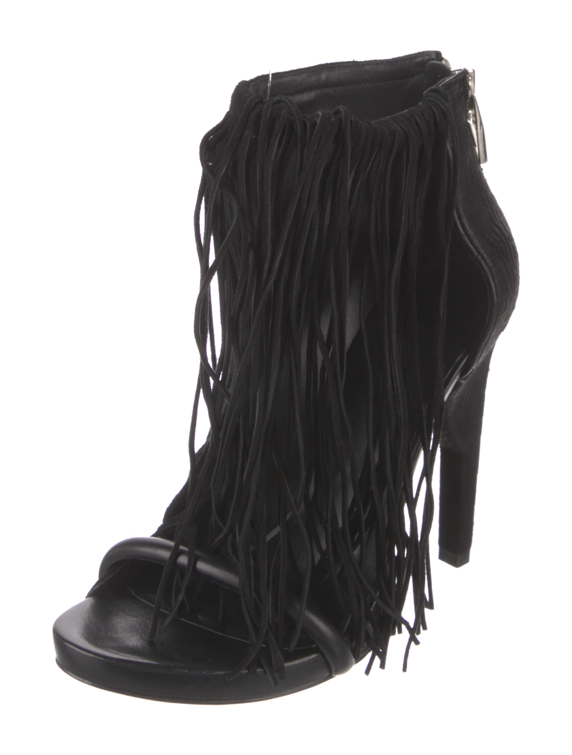 Alexander Wang Suede Fringe Trim Accent Sandals