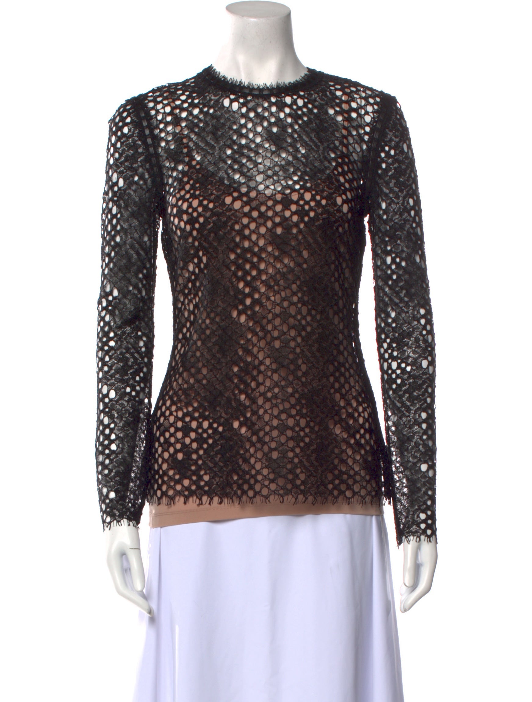 Alexander Wang Lace Pattern Crew Neck Top