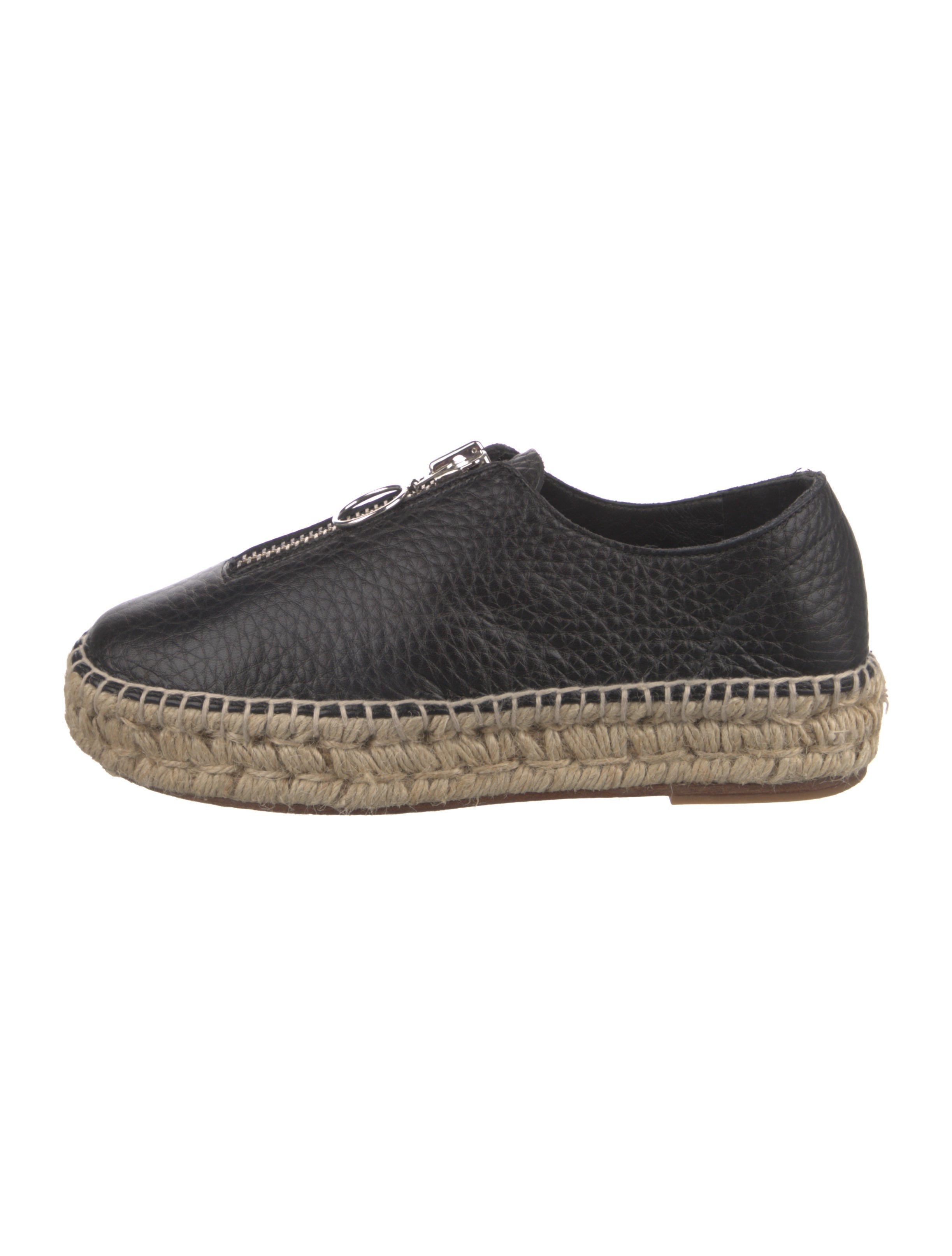 Alexander Wang Leather Espadrilles - Black Flats, Shoes - ALX132019 ...