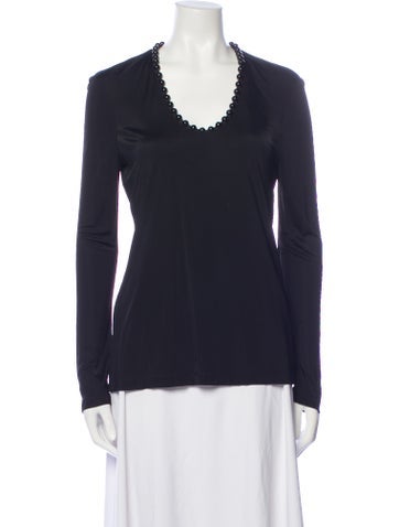 Alexander Wang Tops Scoop Neck Long Sleeve Top US 4 | S