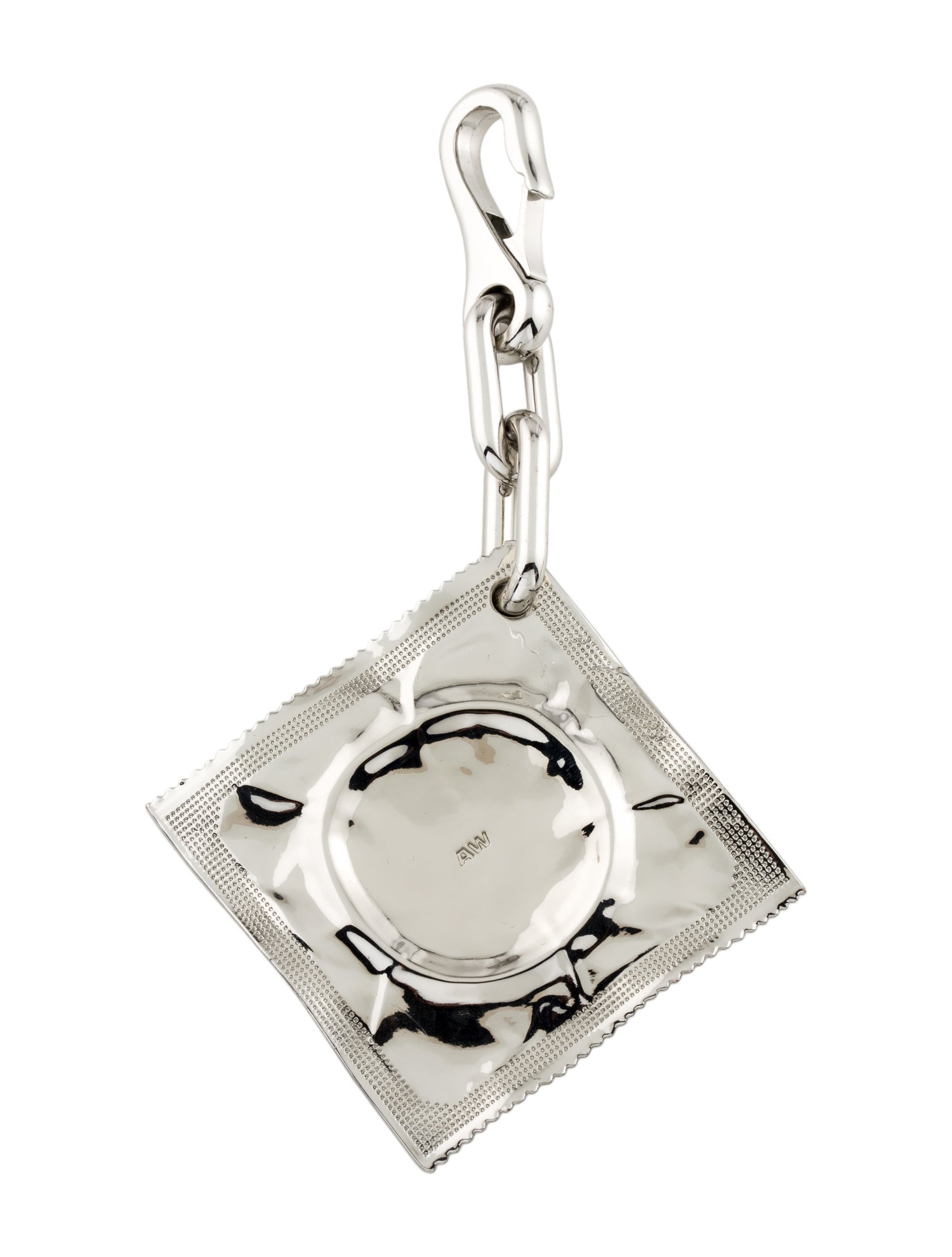 Alexander Wang Condom Silver Keychain
