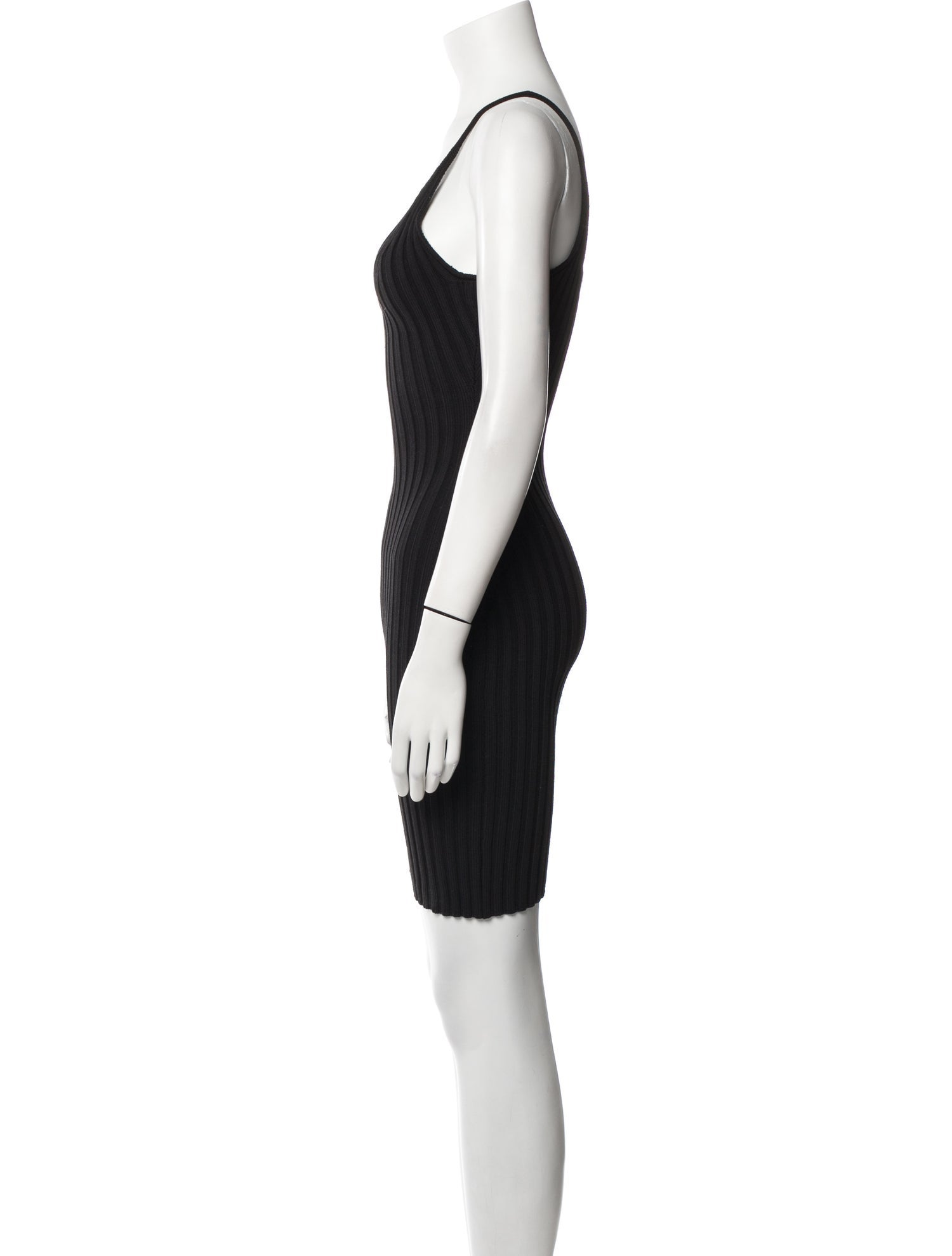 Alexander Wang Slip Dress Black Embroidered Accent