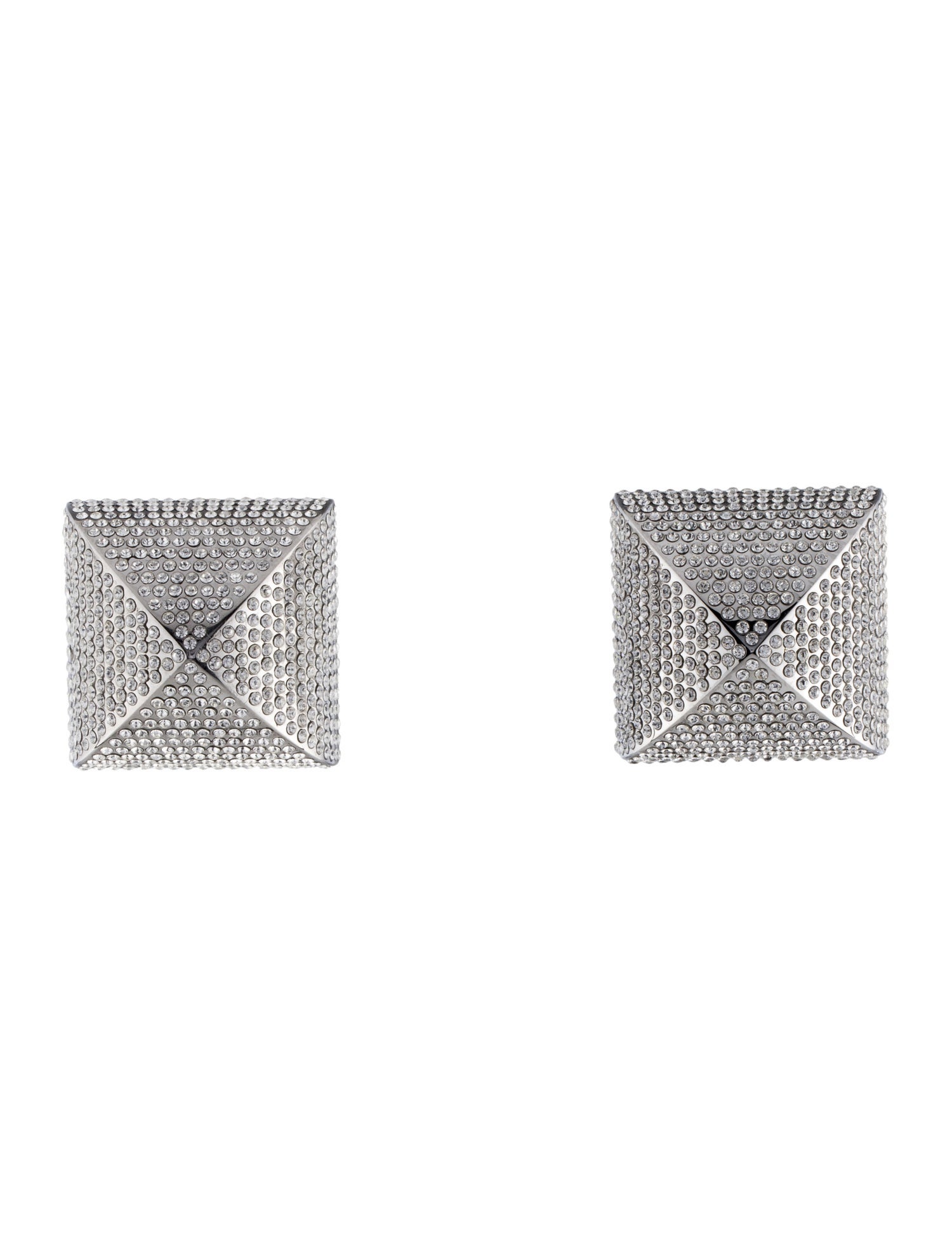 Alexander Wang Pave Dome Stud Earrings