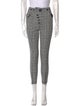 Alexander Wang Plaid Print Skinny Leg Pants
