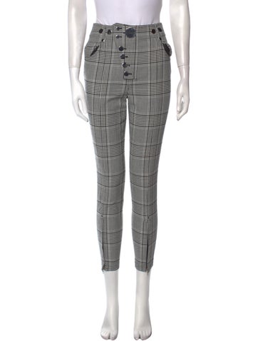 Alexander Wang Pants Plaid Print Skinny Leg XS