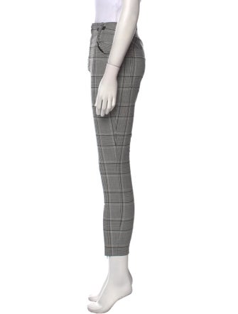 Alexander Wang Plaid Print Skinny Leg Pants