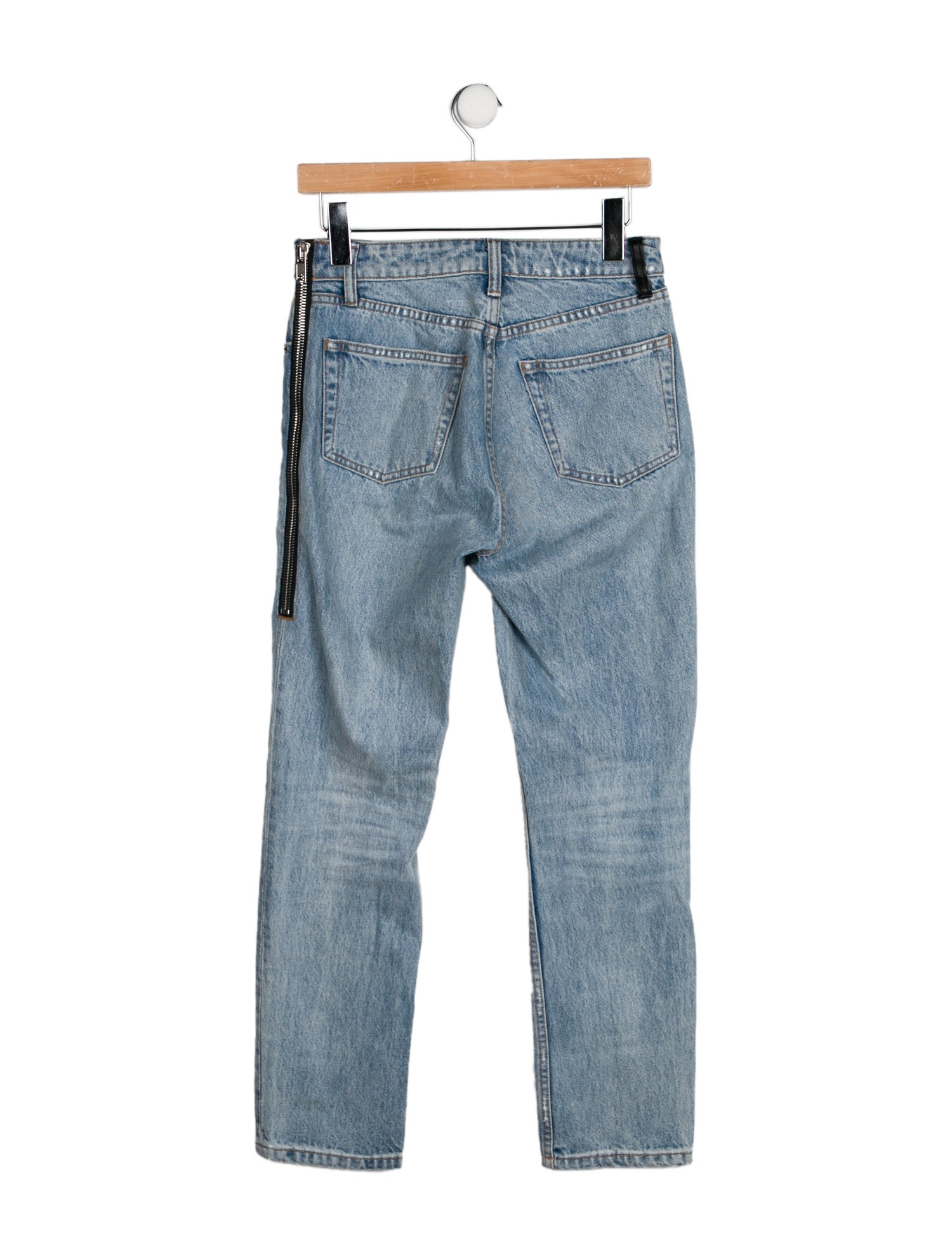 Alexander Wang Mid-Rise Straight Leg Jeans