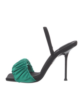 Alexander Wang Silk Striped Slides