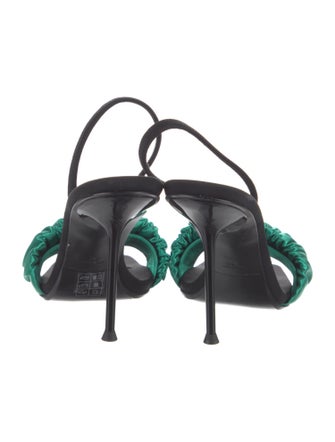 Alexander Wang Silk Striped Slides