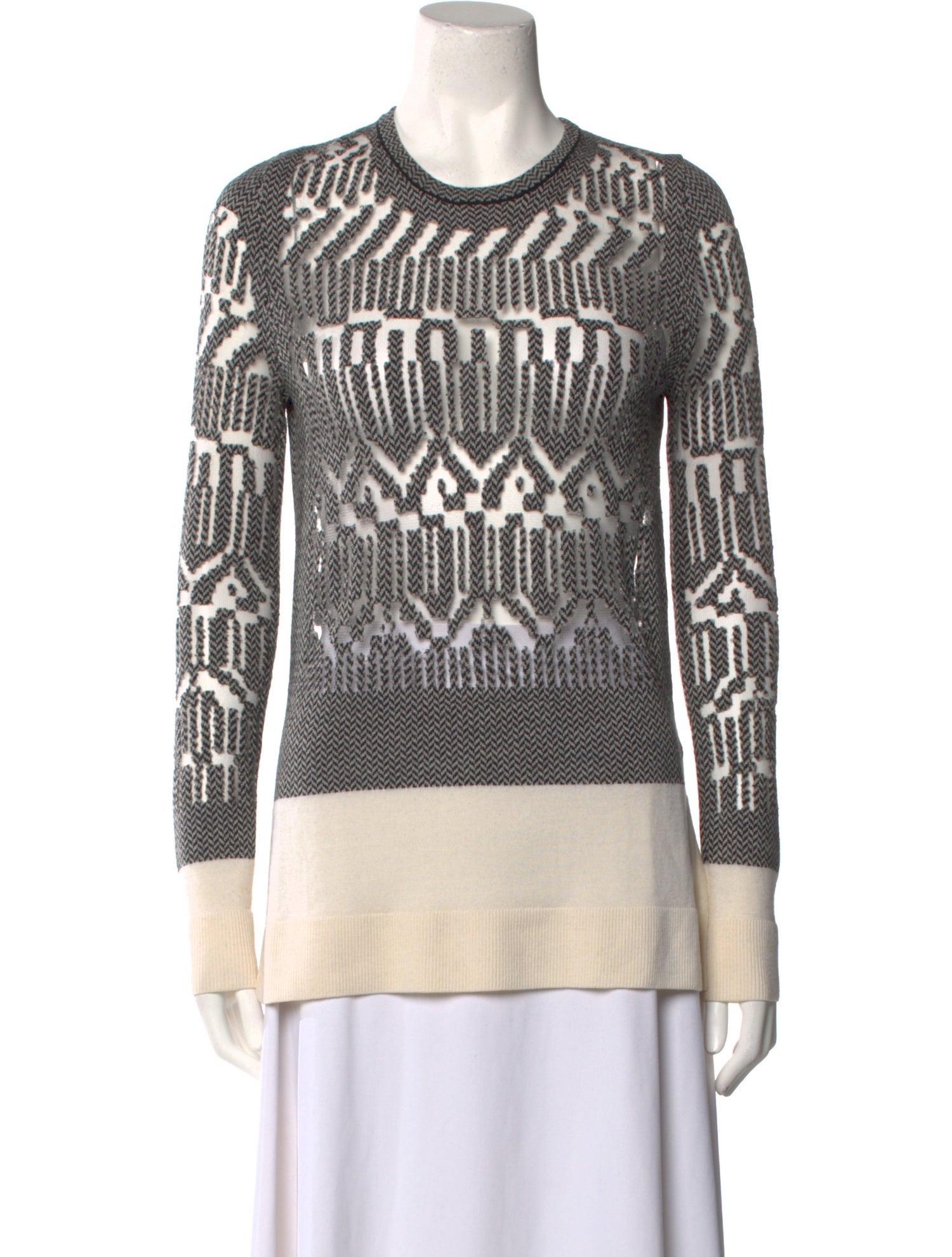 Alexander Wang Printed Crew Neck Sweater