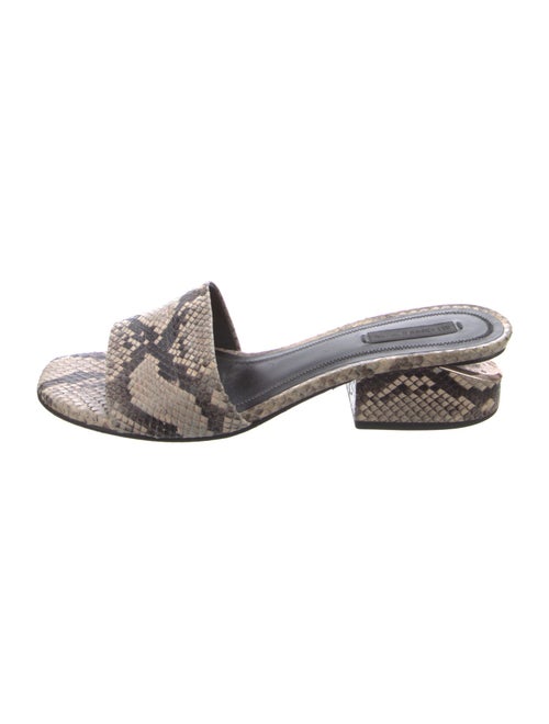 Alexander Wang Snakeskin Animal Print Slides