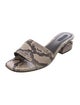 Alexander Wang Snakeskin Animal Print Slides