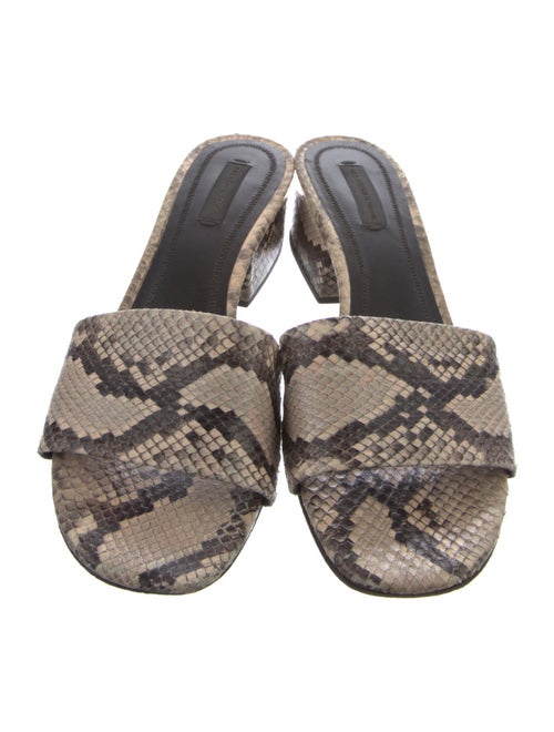 Alexander Wang Snakeskin Animal Print Slides