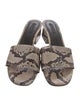 Alexander Wang Snakeskin Animal Print Slides
